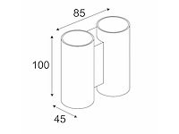 Bidirectioneel led wandlamp sw-47-2 – 4w – ip54 – zwart (x4) - afbeelding 2 van  4