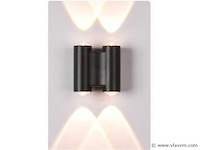 Bidirectioneel led wandlamp sw-47-2 – 4w – ip54 – zwart (x4) - afbeelding 2 van  4