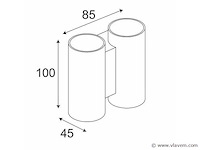Bidirectioneel led wandlamp sw-47-2 – 4w – ip54 – zwart (x4) - afbeelding 3 van  4