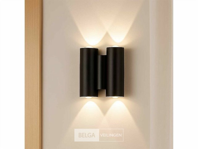 Bidirectioneel led wandlamp sw-47-2 – 4w – ip54 – zwart (x4) - afbeelding 1 van  5