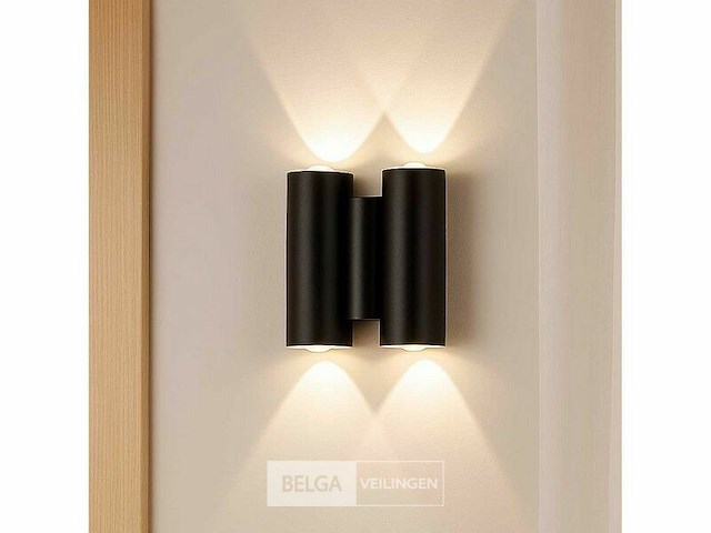 Bidirectioneel led wandlamp sw-47-2 – 4w – ip54 – zwart (x4) - afbeelding 2 van  5
