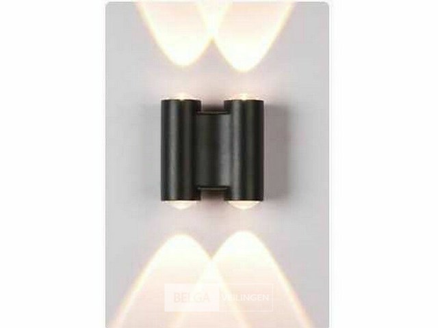 Bidirectioneel led wandlamp sw-47-2 – 4w – ip54 – zwart (x4) - afbeelding 3 van  5