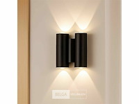 Bidirectioneel led wandlamp sw-47-2 – 4w – ip54 – zwart (x4) - afbeelding 1 van  5