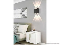 Bidirectioneel led wandlamp sw 47.2 . 4w . ip54 . zwart (x4) - afbeelding 4 van  4