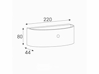 Bidirectionele led wandlamp sw 45-3 - 6w - ip54 - zwart (x4) - afbeelding 4 van  4