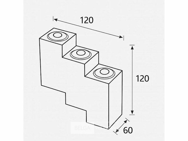 Bidirectionele led wandlamp sw 45-3 - 6w - ip54 - zwart (x4) - afbeelding 4 van  4