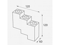 Bidirectionele led wandlamp sw-45-3 – 6w – ip54 – zwart (x4) - afbeelding 2 van  2