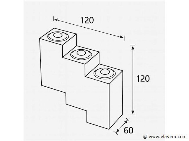 Bidirectionele led wandlamp sw-45-3 – 6w – ip54 – zwart (x8) - afbeelding 3 van  3
