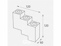 Bidirectionele led wandlamp sw-45-3 – 6w – ip54 – zwart (x8) - afbeelding 4 van  4