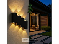 Bidirectionele led wandlamp sw-45-4 – 8w – ip54 – zwart (x4) - afbeelding 2 van  4