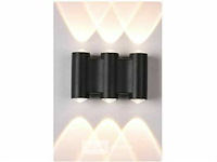 Bidirectionele led wandlamp sw-47-3 _ 6w _ ip54 _ zwart (4x) - afbeelding 4 van  4