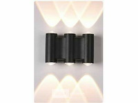 Bidirectionele led wandlamp sw-47-3 _ 6w _ ip54 _ zwart (4x) - afbeelding 4 van  4