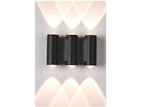 Bidirectionele led wandlamp sw-47-3 _ 6w _ ip54 _ zwart (8x) - afbeelding 3 van  3