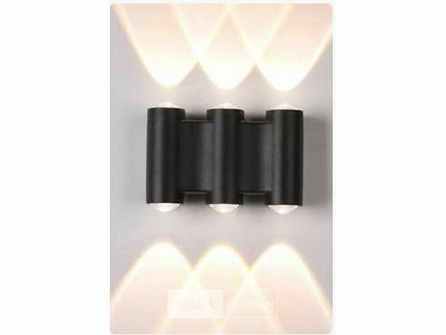 Bidirectionele led wandlamp sw-47-3 _ 6w _ ip54 _ zwart (8x) - afbeelding 4 van  4