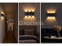 Bidirectionele led wandlamp sw 47-4 - 8w - ip54 - zwart (x8) - afbeelding 2 van  4