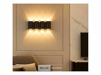 Bidirectionele led wandlamp sw 47-4 - 8w - ip54 - zwart (x8) - afbeelding 2 van  5