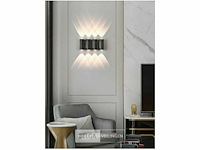 Bidirectionele led wandlamp sw 47-4 - 8w - ip54 - zwart (x8) - afbeelding 4 van  5