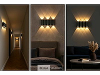 Bidirectionele led wandlamp sw-47-4 – 8w – ip54 – zwart (x4) - afbeelding 3 van  5