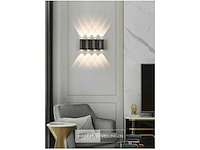 Bidirectionele led wandlamp sw-47-4 – 8w – ip54 – zwart (x8) - afbeelding 4 van  5