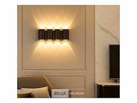 Bidirectionele led wandlamp sw-47-4 – 8w – ip54 – zwart (x8) - afbeelding 1 van  5