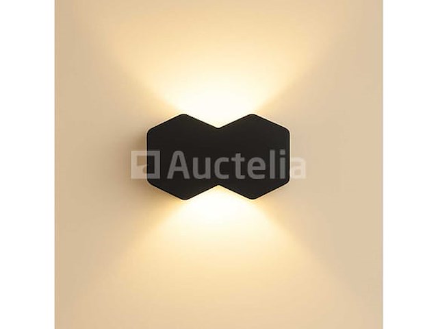 Bidirectionele led wandlamp sw 51-2 - 4w - ip54 - zwart (x10) - afbeelding 4 van  4