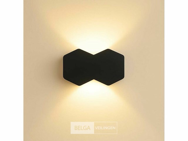 Bidirectionele led wandlamp sw 51-2 - 4w - ip54 - zwart (x10) - afbeelding 3 van  5