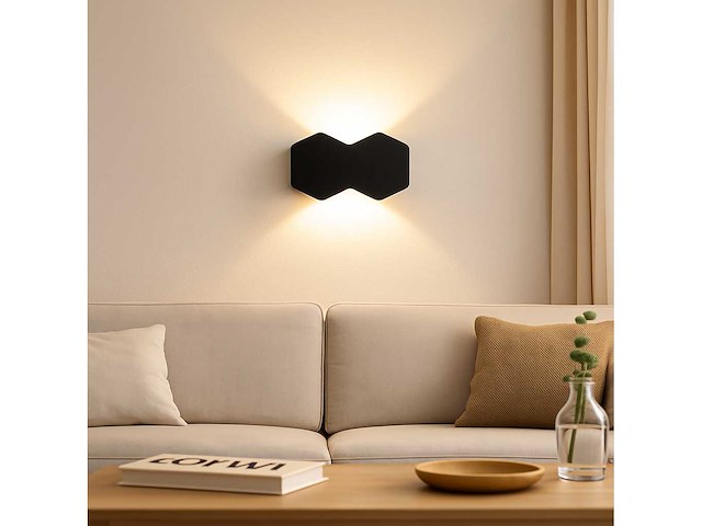 Bidirectionele led wandlamp sw-51-2 – 4w – ip54 – zwart (x10) - afbeelding 1 van  4