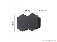 Bidirectionele led wandlamp sw-51-2 – 4w – ip54 – zwart (x10) - afbeelding 4 van  4