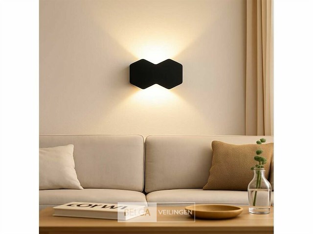 Bidirectionele led wandlamp sw-51-2 – 4w – ip54 – zwart (x10) - afbeelding 2 van  5