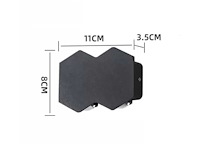 Bidirectionele led wandlamp sw-51-2 – 4w – ip54 – zwart (x4) - afbeelding 4 van  4