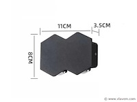 Bidirectionele led wandlamp sw-51-2 – 4w – ip54 – zwart (x5) - afbeelding 4 van  4