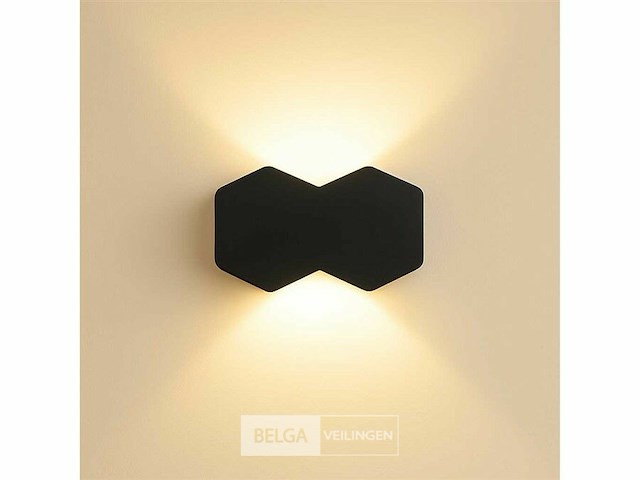 Bidirectionele led wandlamp sw-51-2 – 4w – ip54 – zwart (x5) - afbeelding 3 van  5