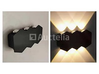 Bidirectionele led wandlamp sw 51-3 - 6w - ip54 - zwart (x4) - afbeelding 3 van  4