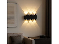 Bidirectionele led wandlamp sw-51-3 – 6w – ip54 – zwart (x4) - afbeelding 1 van  2