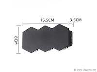 Bidirectionele led wandlamp sw-51-3 – 6w – ip54 – zwart (x4) - afbeelding 3 van  4