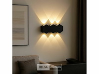 Bidirectionele led wandlamp sw-51-3 – 6w – ip54 – zwart (x8) - afbeelding 1 van  5