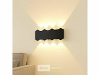 Bidirectionele led wandlamp sw 51-4 - 8w - ip54 - zwart (x8) - afbeelding 1 van  6