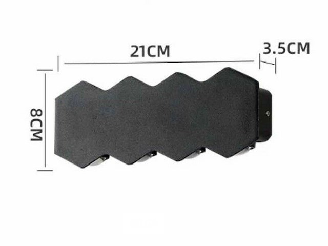 Bidirectionele led wandlamp sw-51-4 – 8w – ip54 – zwart (x4) - afbeelding 5 van  6