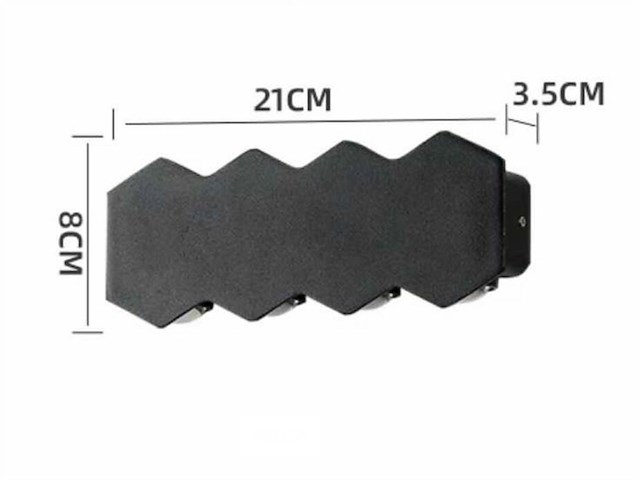 Bidirectionele led wandlamp sw-51-4 – 8w – ip54 – zwart (x8) - afbeelding 5 van  6