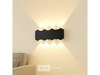 Bidirectionele led wandlamp sw-51-4 – 8w – ip54 – zwart (x8) - afbeelding 1 van  6