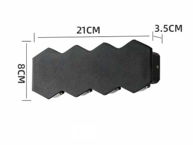 Bidirectionele led wandlamp sw-51-4 – 8w – ip54 – zwart (x8) - afbeelding 5 van  6