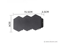 Bidirectionele led wandlamp sw 51.3 . 6w . ip54 . zwart (x4) - afbeelding 3 van  4