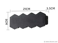 Bidirectionele led wandlamp sw 51.4 . 8w . ip54 . zwart (x8) - afbeelding 4 van  5