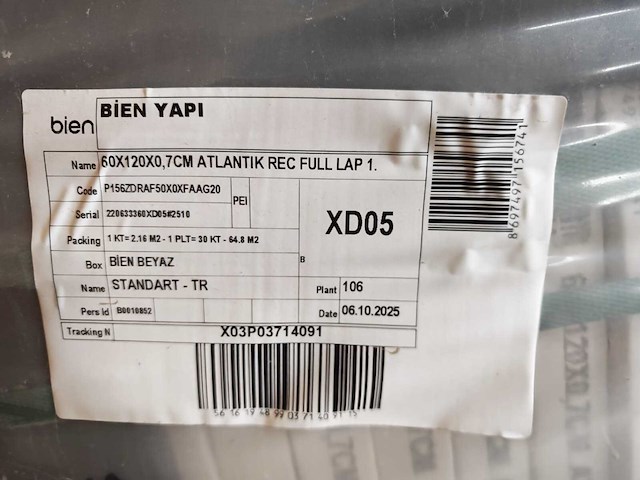 Bien atlantik gepolijst 60x120 cm tegel 64,8 m² - afbeelding 7 van  10