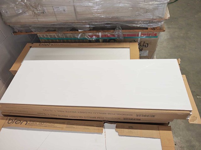 Bien glans wit wandtegel 30x90 cm 62,91 m² - afbeelding 1 van  7