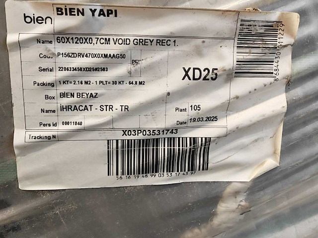Bien void grijs mat 60x120 cm tegel 64,8 m² - afbeelding 4 van  4