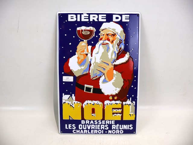 Biere de noel emaille bord - afbeelding 1 van  4