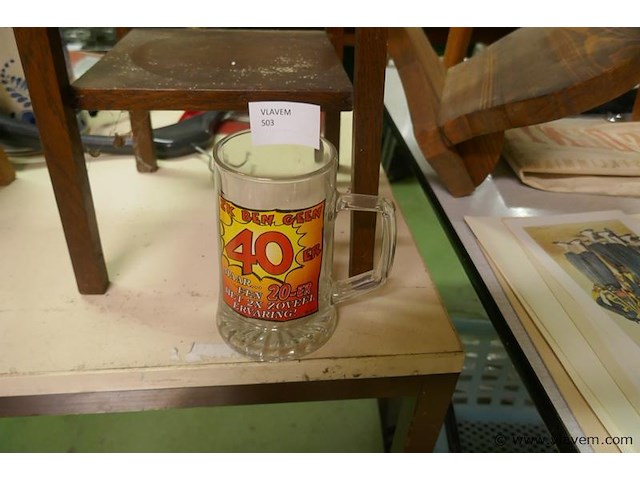 Bierglas voor 40 jarige - afbeelding 1 van  1