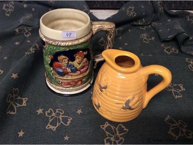 Bierkruik + kannetje - afbeelding 1 van  2