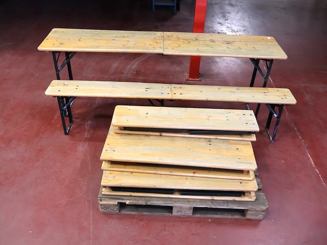 Biertafel met bank (x2) - afbeelding 2 van  5